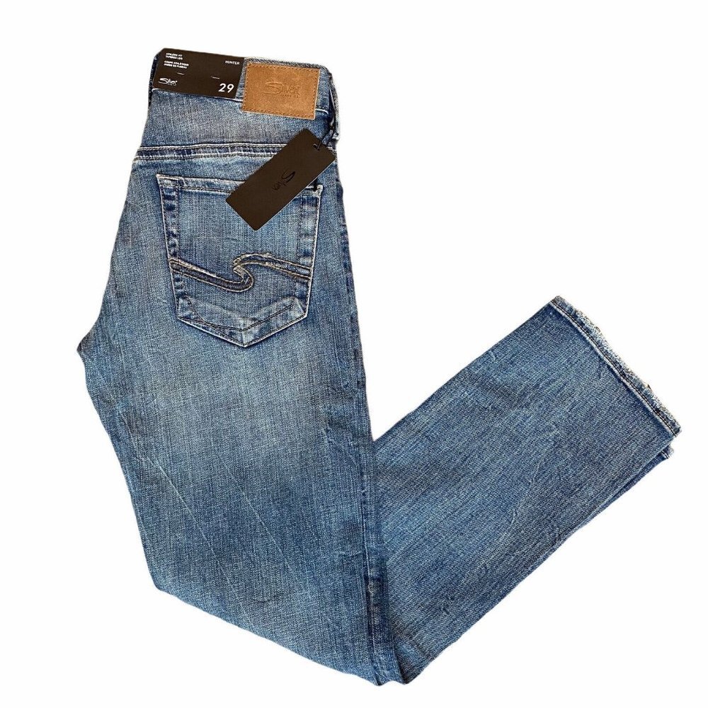 Silver Hunter Jeans Men's 29x32 Athletic Fit Tapered Leg Indigo Wash NWT